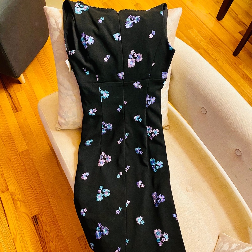 Nicole Miller floral, embroidered V Neck, Sz 4 - Picture 2 of 4